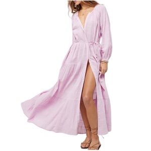 L*SPACE Napali Lily Maxi Dress Size X-Small. NWT. Flowy Maxi Dress Cover Up